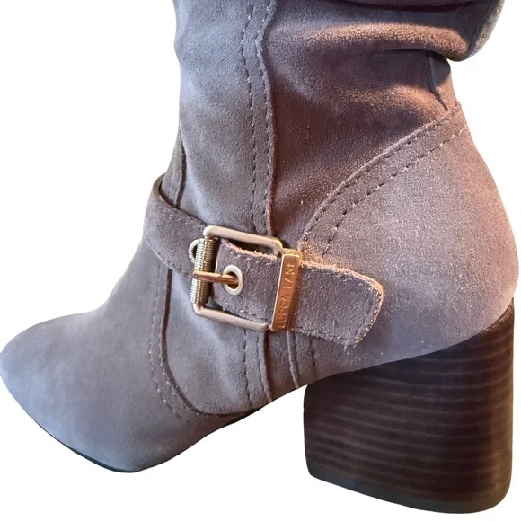 Lucca Lane NWOT Sz 5 Stunning Suede Tan Over the Knee Zippered Boots (SH 012) - Picture 6 of 10